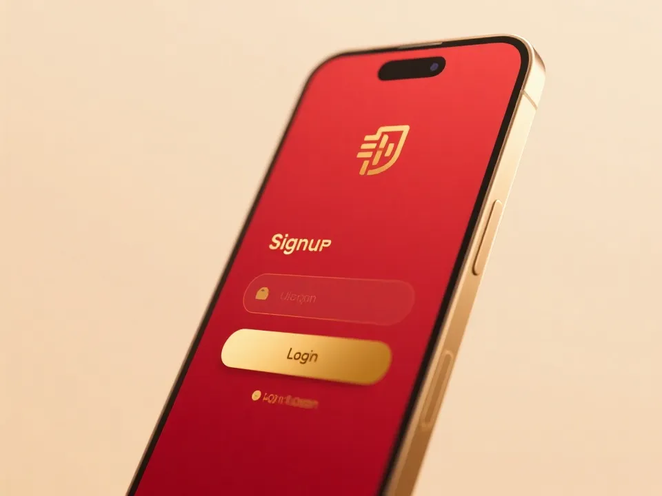 幸运飞艇移动端注册与登录示意图